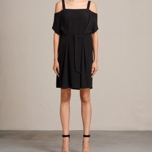 All Saints Black cold shoulder Dress Sz M NWOT